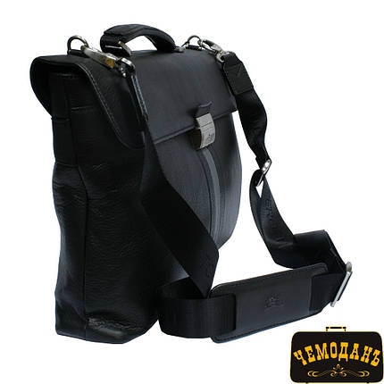Портфель шкіряний Tony Perotti Stripes 9514 nero чорний, фото 1