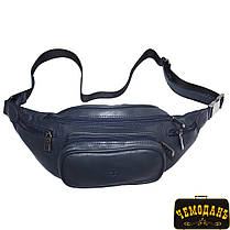 Сумка шкіряна Tony Perotti (бананка) Cortina 6000 navy синій, фото 3