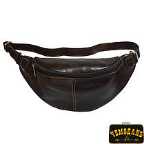 Сумка шкіряна Tony Perotti (бананка) Italico 6175 moro коричневий, фото 2