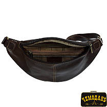 Сумка шкіряна Tony Perotti (бананка) Italico 6175 moro коричневий, фото 3