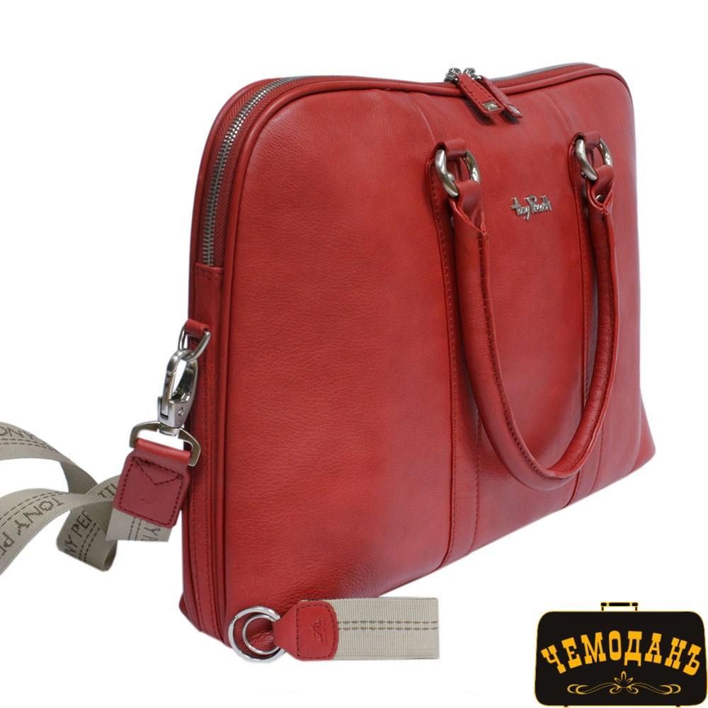 Сумка шкіряна Tony Perotti Contatto 9574-40 rosso червоний
