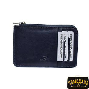 Портмоне шкіряне Nevada 3825+RFID navy синій Tony Perotti, фото 3