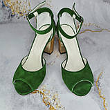 Замшеві босоніжки на високих підборах, фото 3