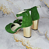 Замшеві босоніжки на високих підборах, фото 4