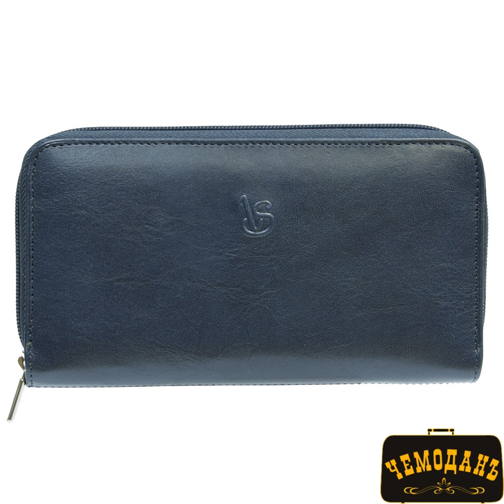 Портмоне шкіряне Viasorte 2250 navy синій Tony Perotti