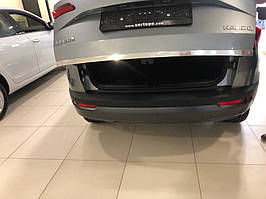 Skoda Karoq Крайка багажника (нерж) TMR Накладки на кришку багажника Шкода Карок