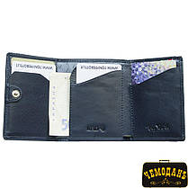 Шкіряне Портмоне Nevada 3810+RFID navy синій, фото 2