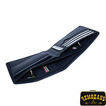 Шкіряне Портмоне Timone intrecciato 12013 navy синій, фото 2