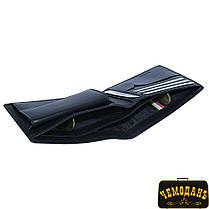 Портмоне кожаное Timone intrecciato 12013 nero черный, фото 2