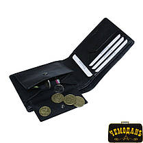 Портмоне кожаное Timone intrecciato 12013 nero черный, фото 3