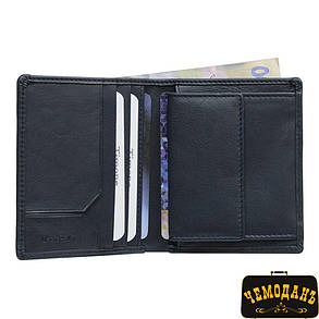Шкіряне Портмоне Timone intrecciato 12071 navy синій, фото 2