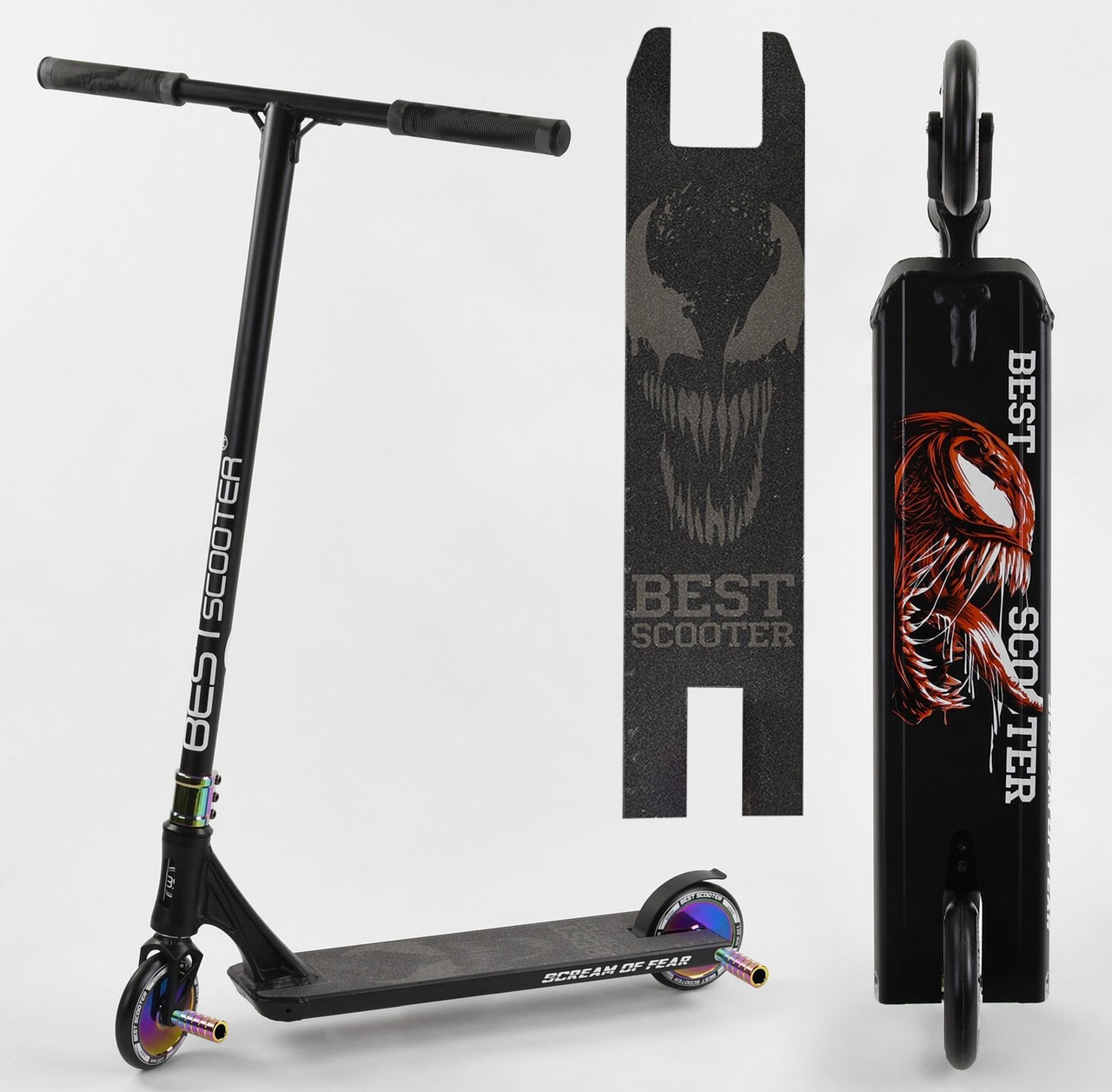 Самокат трюковий Best Scooter "SIMBIOTE" HIC-система, пеги, 97683