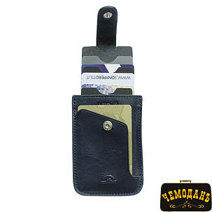 Кредитница шкіряна Nevada 3821+RFID navy синій, фото 2