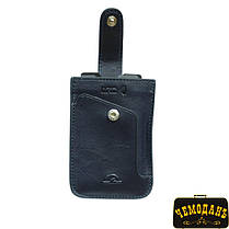 Кредитница шкіряна Nevada 3821+RFID navy синій, фото 2