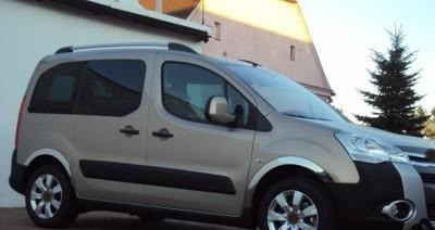Накладки на арки (4 шт, нерж) XTR, 2 бокові двері, нержавіюча сталь для Citroen Berlingo 2008-2018 рр від VLF комп., фото 1