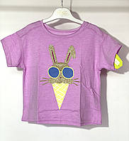 Футболка для дівчинки Crazy8 140180730 104 см Бузковий