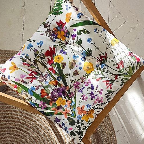 Подушка на стілець із зав'язками Польові квіти