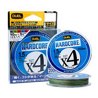 Шнур Duel Hardcore X4 200m #1,2 0,19mm 9,0kg Multicolor