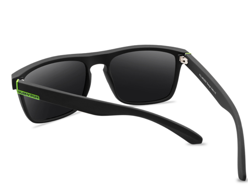Модные Солнцезащитные очки QUISVIKER QP1 черные поляризационные очки от солнца Polaroid - фото 2 - id-p1409890609