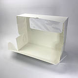 Коробка для рулетів і штоленов, 330*150*110 мм, з вікном, біла, фото 2