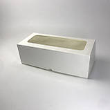 Коробка для рулетів і штоленов, 330*150*110 мм, з вікном, біла, фото 4