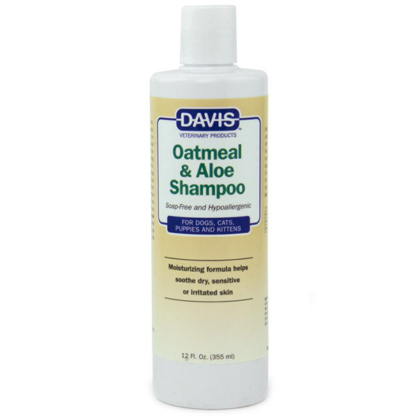 Гіпоалергенний шампунь для собак та котів, концентрат Davis Oatmeal & Aloe Shampoo вівсяна мука з алое (OAS12)