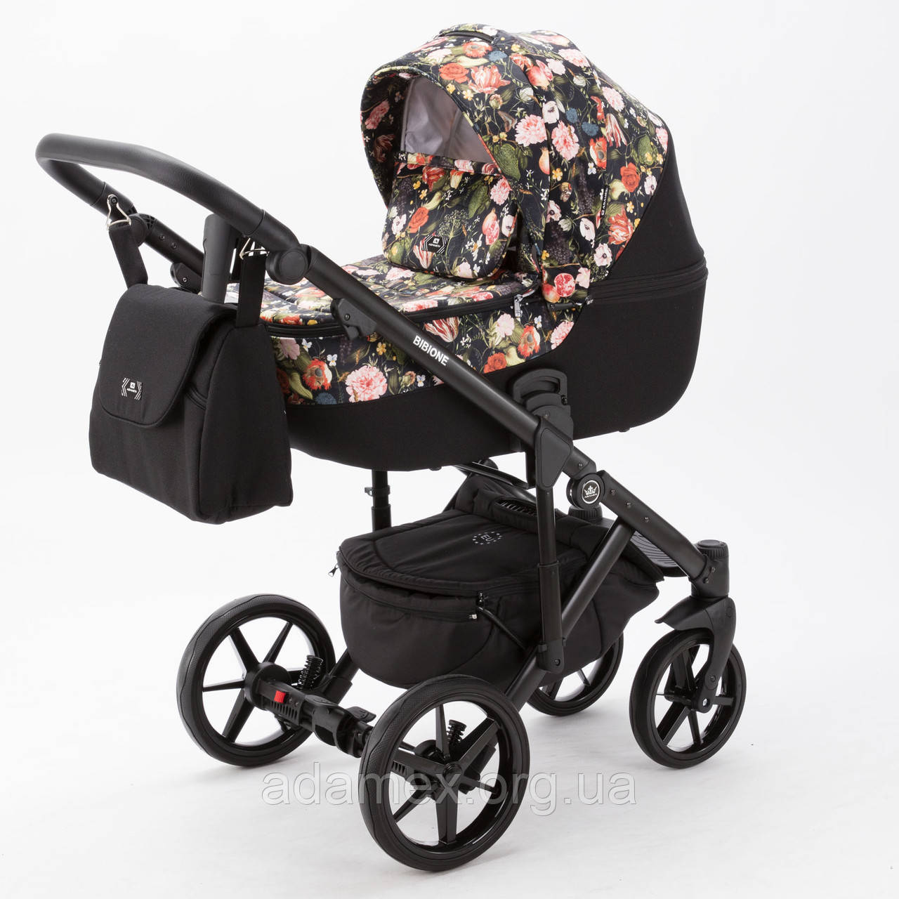 Коляска Adamex Bibione Flowers ткань