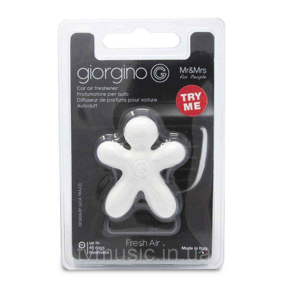 Ароматизатор у машину Mr&Mrs GIORGINO Fresh Air — White, фото 1