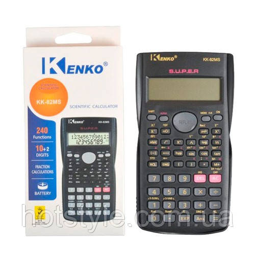 Калькулятор карманный инженерный, 240 функций, 10-разрядный, KK-82MS-A, 104956
