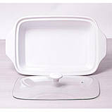 Марміт Kamille Food Warmer керамічний 2,4л d 33 см з підігрівом KM-6403 прямокутний, фото 3