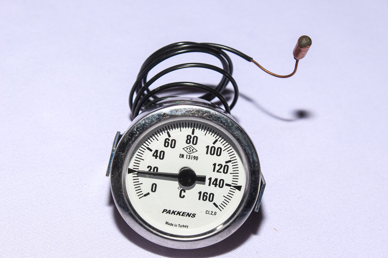 Капілярний Термометр PAKKENS Ø60мм від 0 до +160°С (довжина капіляра 1м)