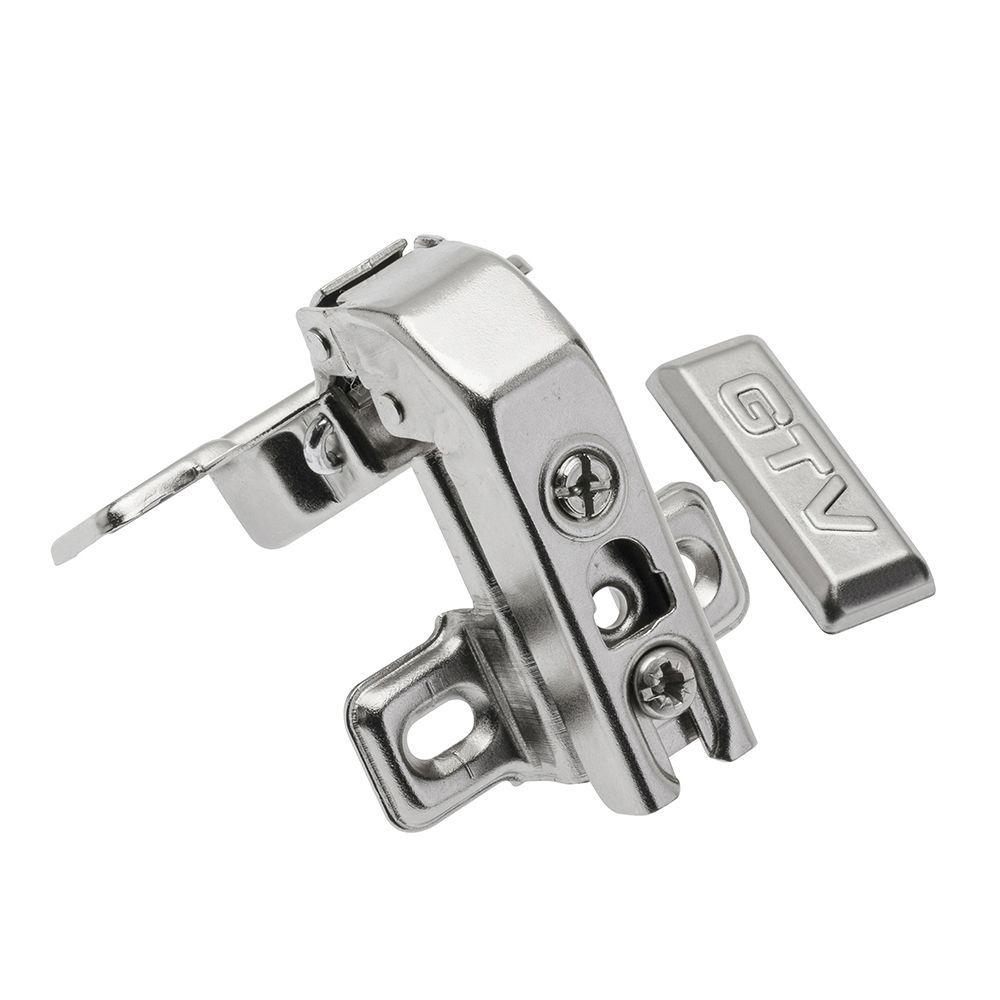 Петля накладна GTV 90 градусів, H-6, коротке плече для фальшпанелей без євро, ZP-KTK90H6BE