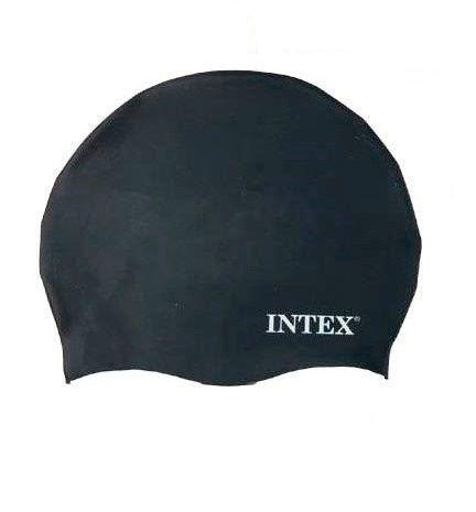 Шапочка для плавания Intex взрослым и детям (Черная) | Шапка для купания в бассейне для взрослых и детей - фото 1 - id-p1409967285