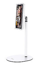 Настільний тримач-підставка для телефону (планшету) Hoco PH31 Metal Desktop Stand Білий (PH31), фото 2