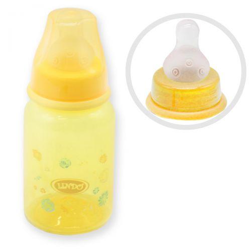 Детская бутылочка с соской 125 мл, жёлтая [tsi161215-TSI] - фото 1 - id-p1409983510