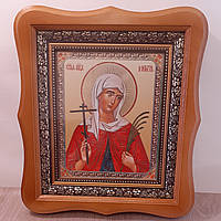 Ікона Валентина свята мучениця, лик 15х18 см, у світлому дерев'яному кіоті