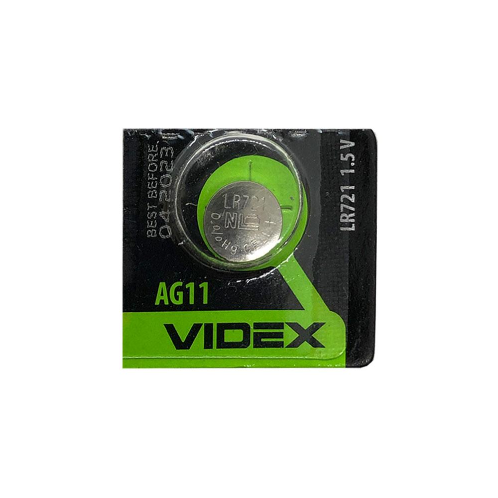 Годинникова батарейка LR 721 / 162 / AG11 Videx Alkaline (1.5v) 1шт.