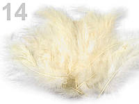 Страусовые перья длина 6-9 см. для декора. №14, молочный.
