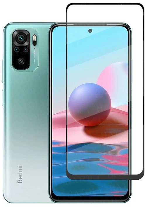 9D скло Full Glue для Xiaomi Redmi Note 10/Note 10s Black, фото 1
