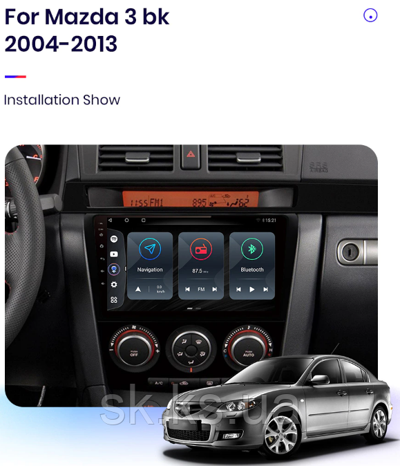 Junsun 4G Android магнітолу для Mazda 3 2004 — 2013 BK BL Axela wifi