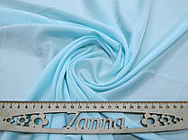 Легка тканина штапель-шовк однотонний колір біло-блакитний