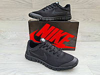 Мужские кроссовки Nike 3.0чёрные сетка для бега и повседневной ходьбы
