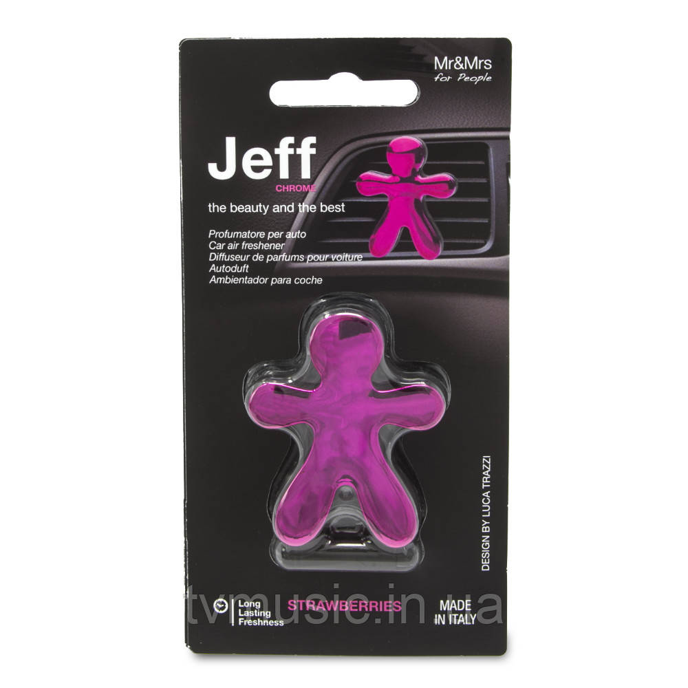 Ароматизатор в машину Mr&Mrs JEFF CHROME Strawberries - Chrome Fuchsia