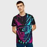 Футболка 3D з принтом «НЕОНОВИЙ НАРУТО | NEON NARUTO», фото 2