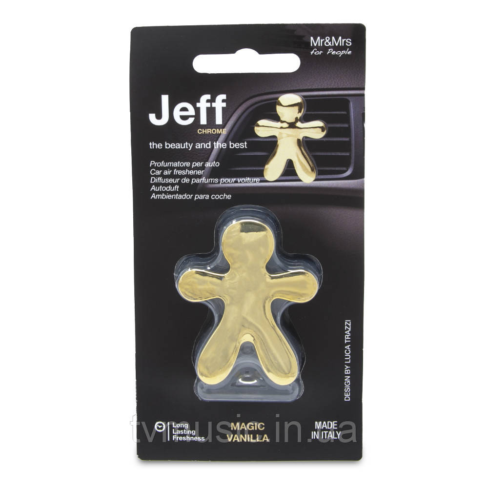 Ароматизатор в машину Mr&Mrs JEFF CHROME Magic Vanilla - Chrome Gold