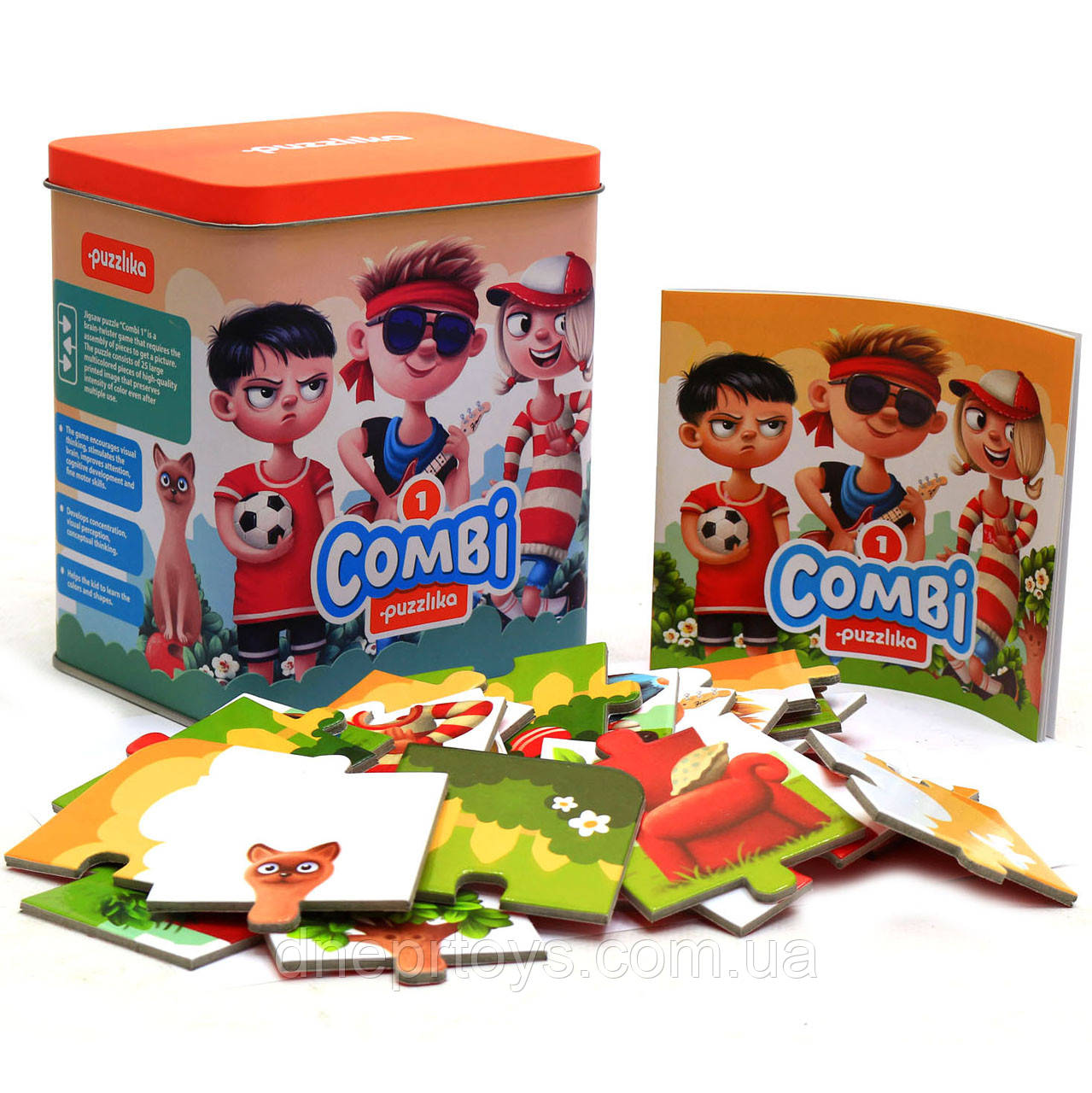 Пазли Левеня Puzzlika Комбі №1 25 деталей 2+ (13678), фото 1