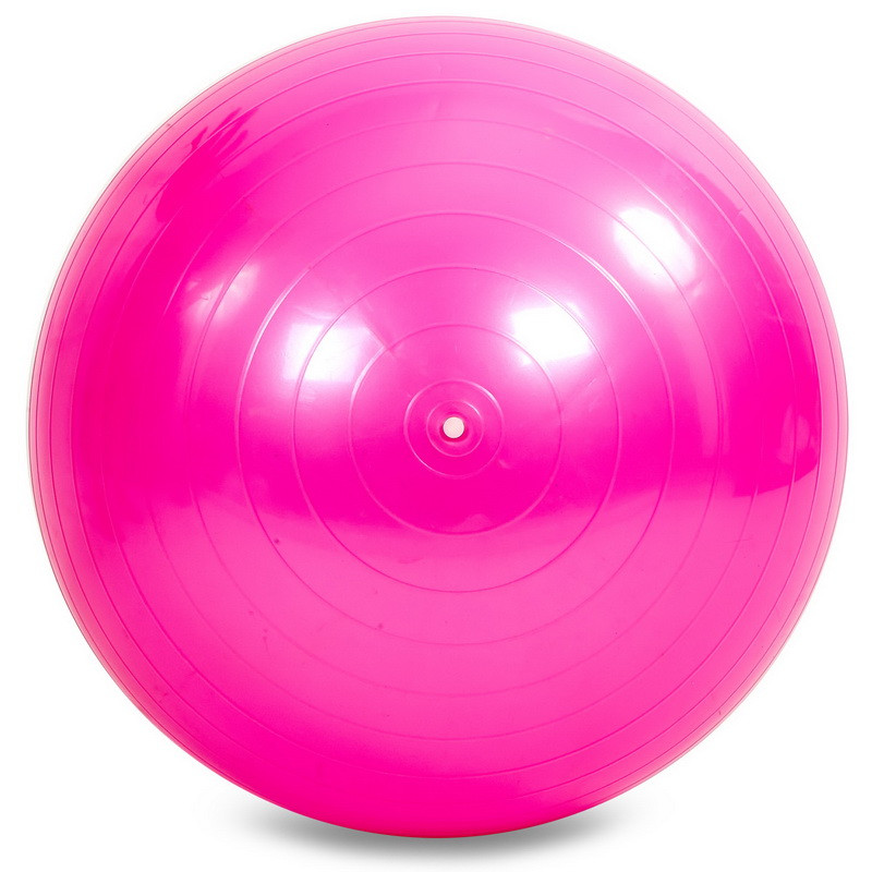 М'яч для фітнесу фітбол гладкий сатин 65 см Zelart 1983-65 Fuchsia