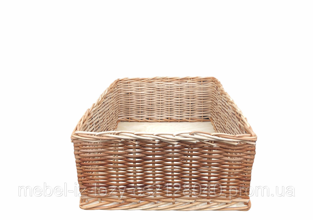 Кошик (лоток) плетена для стелажів під овочі та фрукти h15 - 50х40