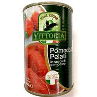 Помидоры целые "Vittoria Pelati di Pomodoro" Италия фасовка 0.4 kg