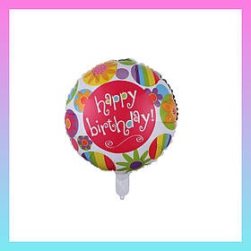 Куля фольгована happy birthday Розмір — 45 см